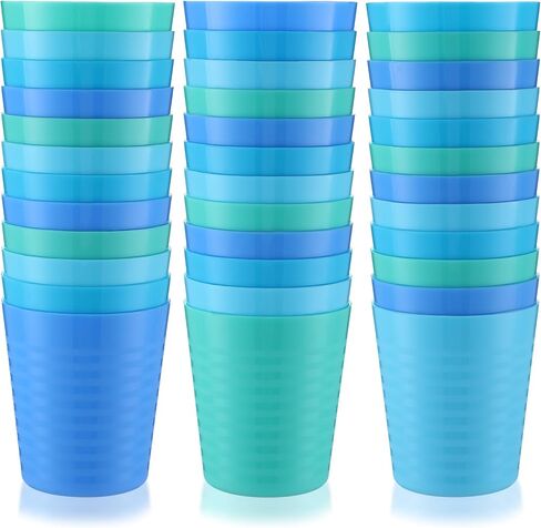 Eccliy 36pcs Courdler Cups Kids 8 Oz البلاستيك Tumplers القابلة لإعادة الاستخدام بشكل كبير أكواب شرب البلاستي in Saudi Arabia
