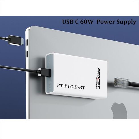 PoE to USB C Converter for Smart Phone/Tablet, USB-C to Ethernet Adapter with 60W Charging, Power & Data 2-in-1 RJ45 Port to Type-C Adapter, 10/100Mbps High Speed Plug & Play,IEEE802.3bt in Saudi Arabia