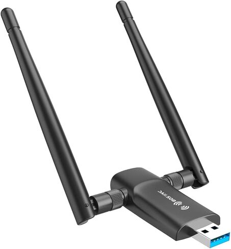 محول واي فاي USB لاسلكي للكمبيوتر الشخصي، محول لاسلكي واي فاي 6، جهاز استقبال شبكة USB مزدوج AX1800Mbps /2.4G لأجهزة الكمبيوتر المحمولة/أجهزة الكمبيوتر المكتبية in Saudi Arabia