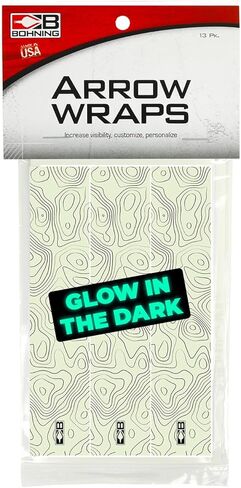 Bohning Glow in The Dark Topographical Arrow Wraps 13 Pack, 5.5", Small in Saudi Arabia