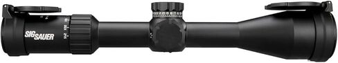 SIG SAUER WHISKEY4 6-24X50mm 30mm أنبوب F1/FFP متين ودقيق مقاوم للماء مضاد للضباب أسود للصيد والرماية، أغطية قابلة للطي ورافعة رمي متضمنة in Kuwait