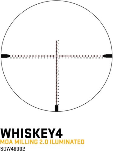 SIG SAUER WHISKEY4 6-24X50mm 30mm أنبوب F1/FFP متين ودقيق مقاوم للماء مضاد للضباب أسود للصيد والرماية، أغطية قابلة للطي ورافعة رمي متضمنة in Kuwait