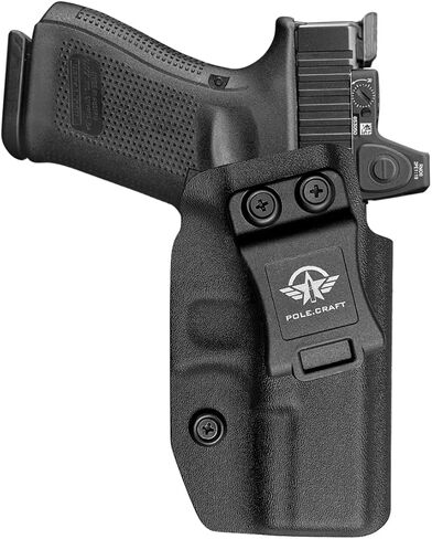 POLE.CRAFT IWB Kydex Holster Optics Cut Fits: Glock 19 MOS 19X 25 44 45 (Gen 1-5) & Glock 23 32 (Gen 3 4) - Glock 17 (Gen 1-5) / Glock 22 Glock 31 (Gen 3-4) Pistol - Inside Waistband Accessories in Saudi Arabia