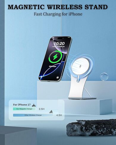 Magnetic Charger for iPhone 17/16,Magnetic Wireless Charging 20W USB C Block with 6FT Mag-Safe Charger Fast Wireless Charging Stand/Pad Compatible with iPhone 17/17 Air/17 Pro Max/16 Pro/15/14/13/12 in Kuwait