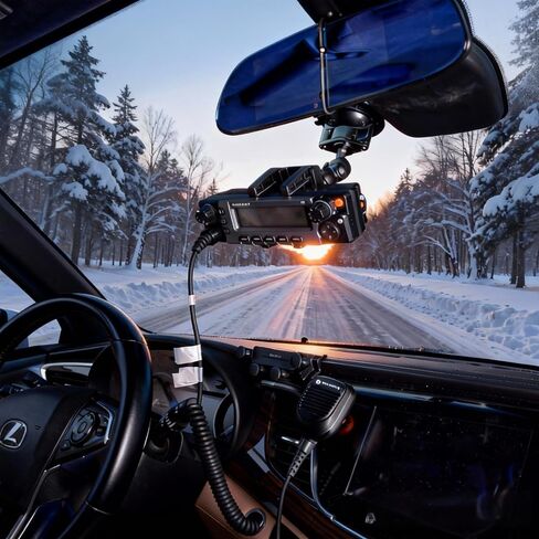 TWAYRDIO Adjustable Mount Bracket with 25mm/ B Size/ 1" Ball Adapter, for Detachable Panel Mobile CB Radio & Scanners, Compatible with RAM Mounts B Size Double Socket Arm for ICOM TYT Yaesu Retevis in Saudi Arabia