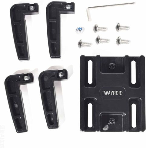 TWAYRDIO Adjustable Mount Bracket with 25mm/ B Size/ 1" Ball Adapter, for Detachable Panel Mobile CB Radio & Scanners, Compatible with RAM Mounts B Size Double Socket Arm for ICOM TYT Yaesu Retevis in Saudi Arabia