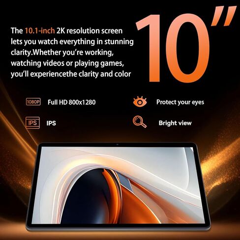 تابلت HUIHUANG بشاشة 10 بوصات يعمل بنظام Android 14، وذاكرة وصول عشوائي 16 جيجابايت وذاكرة وصول عشوائي 128 جيجابايت، وتوسيع 1 تيرابايت، ثماني النواة، وبطارية ذات سعة كبيرة، وكاميرا مزدوجة 5 ميجابكسل + 8 ميجابكسل، وواي فاي 5G/2.4G، وبلوتوث 5.0، ونظام تحديد in Saudi Arabia
