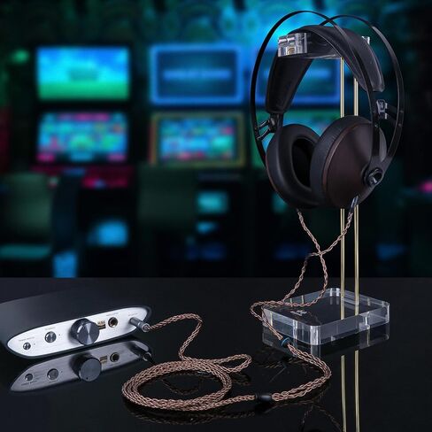كابل صوت ترقية GEEKRIA Apollo نحاسي كريستالي واحد متوافق مع سلسلة Meze Audio 99 Classics، 109 PRO، LIRIC 2، Strada 4.4 مم إلى سلك سماعات رأس بديل مزدوج 3.5 مم (4.9 قدم/1.5 متر) in Saudi Arabia