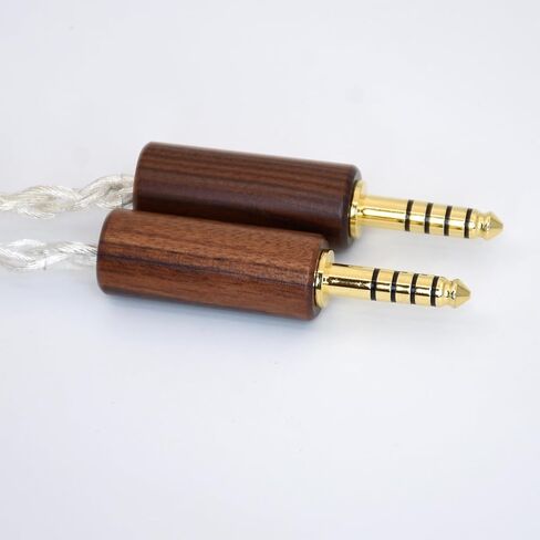 Wooden Shell 4.4mm Male to 4.4mm Male Balanced Audio Adapter Headphone Extension Cable 4 Cores 6N OCC Silver Plated Cable for Sony NW-WM1Z 1A MDR-Z1R TA-ZH1ES PHA-2 (1Meter in Saudi Arabia