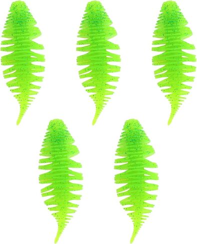 20pcs Soft Swimbait Soft Plastic Fishing Lures, Bass Lures Swim Baits Worms Swimbait for Bass Fishing, Worms for Bass in Saudi Arabia