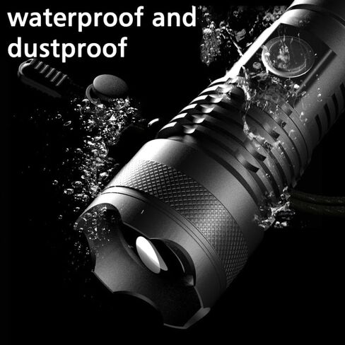 2 Pack Flashlights, (Batteries Not Included) Military Grade 5 Modes 3000 High Lumens Led Waterproof Handheld Flashlight for Camping Biking Hiking Outdoor and Home Use in Saudi Arabia