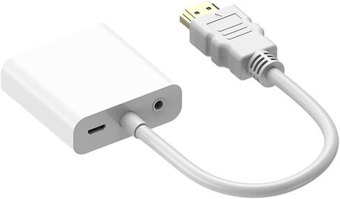 HDMI to VGA High-Definition Conversion Cable with Cell EP94Z1E for Laptop, Display,Projector,DVD, 20CM (Black, HDMI/VGA) in Saudi Arabia