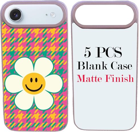 JUSTRY 5 قطع من أغطية الهاتف الفارغة المتسامية المتوافقة مع iPhone 17 Pro Max، 6.9 بوصة، سهلة التسامي DIY مخصصة 2 في 1 2D غطاء هاتف محمول ناعم من مادة TPU + حشوات فضية غير لامعة in Kuwait