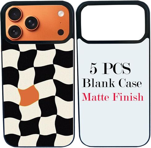 JUSTRY 5 قطع من أغطية الهاتف الفارغة المتسامية المتوافقة مع iPhone 17 Pro Max، 6.9 بوصة، سهلة التسامي DIY مخصصة 2 في 1 2D غطاء هاتف محمول ناعم من مادة TPU + حشوات فضية غير لامعة in Kuwait