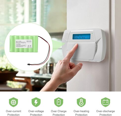 بطارية Futurebatt DSC IMPASSA 9057 لـ ADT DSC IMPASSA 9057 SCW9055 SCW9057 BH7236-SS 17000145 17000152 لوحة التحكم في إنذار نظام أمان المنزل اللاسلكي in Saudi Arabia