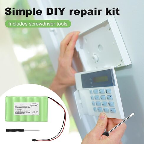 بطارية Futurebatt DSC IMPASSA 9057 لـ ADT DSC IMPASSA 9057 SCW9055 SCW9057 BH7236-SS 17000145 17000152 لوحة التحكم في إنذار نظام أمان المنزل اللاسلكي in Saudi Arabia