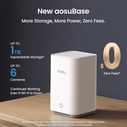 كاميرات مراقبة aosu T2 Ultra 4K لاسلكية في الهواء الطلق، طقم 4 كاميرات، نظام أمان منزلي ذكي مع رؤية ليلية TrueColor، التعرف على الذكاء الاصطناعي وتتبع الحركة 360 درجة، طاقة شمسية، تخزين محلي قابل للتوسيع 1 تيرابايت in Saudi Arabia