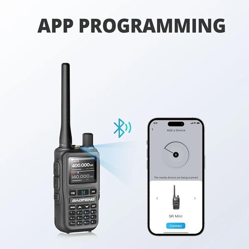 Baofeng UV-5R Mini Handheld Ham Radio Long Range Two Way Radio Dual PTT Rechargeable Walkie Talkies Longe Range NOAA Weather Radio APP Programming 999CH USB-C Charging Survival Radio 4 Pack in Saudi Arabia