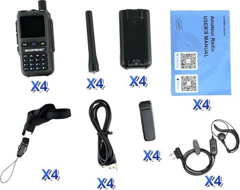 Baofeng UV-5R Mini Handheld Ham Radio Long Range Two Way Radio Dual PTT Rechargeable Walkie Talkies Longe Range NOAA Weather Radio APP Programming 999CH USB-C Charging Survival Radio 4 Pack in Saudi Arabia