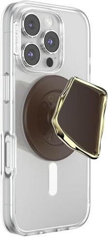 قبضة هاتف PopSockets لـ MagSafe مع مسند، حامل مغناطيسي، جزء علوي قابل للتبديل، تثبيت آمن لحافظات iPhone MagSafe، قبضة الهاتف والكمبيوتر اللوحي - قطع الكاكاو بالمينا in Kuwait
