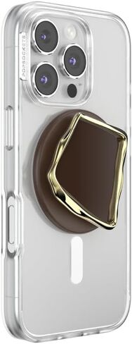قبضة هاتف PopSockets لـ MagSafe مع مسند، حامل مغناطيسي، جزء علوي قابل للتبديل، تثبيت آمن لحافظات iPhone MagSafe، قبضة الهاتف والكمبيوتر اللوحي - قطع الكاكاو بالمينا in Kuwait