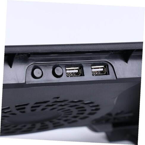 TEHAUX Laptop Cooling Pad with 5 Fans USB Cooling Device Adjustable Stand for Notebook and Gaming Laptops Black Non-Slip Base Cooler Mat in Saudi Arabia