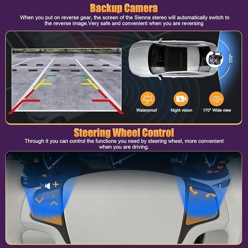 ستيريو راديو السيارة لسيارة تويوتا سيينا 2011-2014 | شاشة لمس IPS مقاس 9 بوصات مع CarPlay اللاسلكي وAndroid Auto | نظام Android 13 سريع 4G + 64 جيجابايت | نظام تحديد المواقع العالمي (GPS) المدمج وبلوتوث وكاميرا احتياطية وSWC in Kuwait