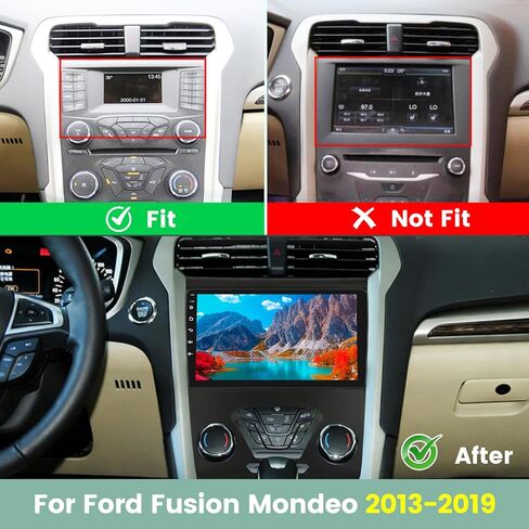 راديو 2+64 جيجابايت لسيارة Ford Fusion Mondeo 2013-2019، شاشة لمس 9 بوصة Fusion Android ستيريو للسيارة، Carplay/Android Auto/Wi-Fi/Bluetooth/1080P + كاميرا احتياطية AHD in Saudi Arabia