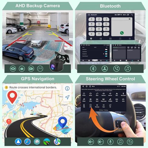 راديو 2+64 جيجابايت لسيارة Ford Fusion Mondeo 2013-2019، شاشة لمس 9 بوصة Fusion Android ستيريو للسيارة، Carplay/Android Auto/Wi-Fi/Bluetooth/1080P + كاميرا احتياطية AHD in Saudi Arabia
