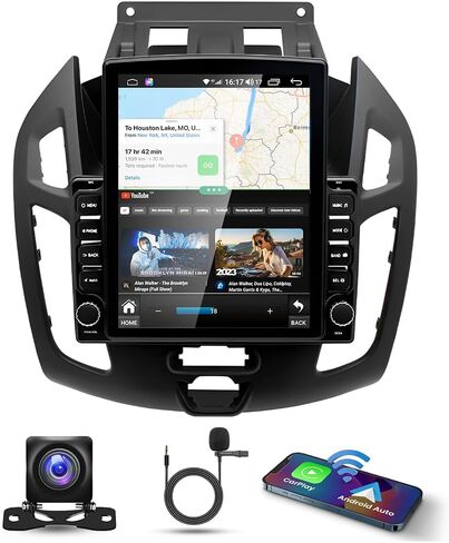 4G+64G Double Din Car Stereo for Ford Transit Connect 2014-2018 with Wireless CarPlay Android Auto, 9.7" HD Touch Screen Android 13 Car Audio Receiver Supports GPS Navi WiFi Bluetooth Backup Camera in Saudi Arabia