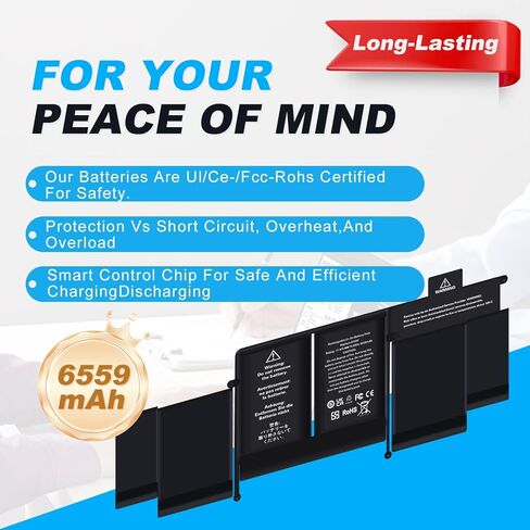 A1582 Battery Replacement for MacBook Pro A1502 (Early 2015, Mid 2014, Late 2013) Retina 13-inch A1493/A1582 Battery in Saudi Arabia