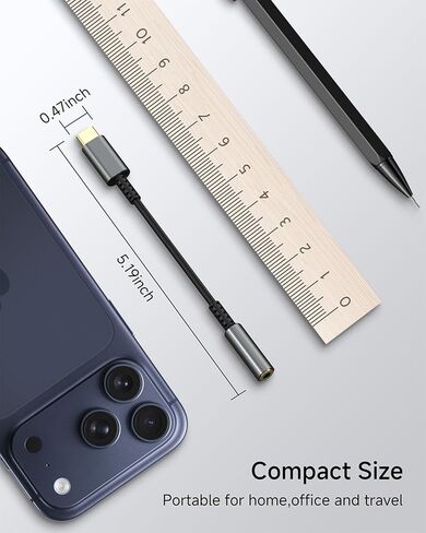 USB C to 3.5mm Headphone Jack Adapter, HiFi 2 Pack Type C to Aux Audio Dongle, Aux to USBC Adapter Compatible with iPhone 17/16/15 Pro Max/Plus, Samsung S25/S24/S23/Ultra, iPad, MacBook, Pixel in Saudi Arabia