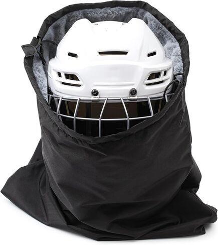 2 Pcs Hockey Helmet Bag with Fleece Lining, Waterproof, Microfiber, with Drawstring Locking, Large Capacity, Lightweight, for Sports Hockey Football Welding Motorcycle Bicycle Helmet in Saudi Arabia