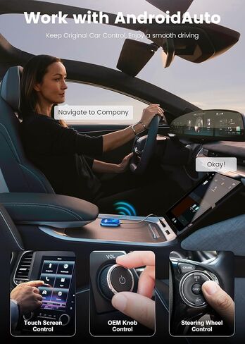 2 in 1 Carplay Wireless Adapter, Converts Wired to Wireless Carplay Adapter for iPhone/Android Auto Wireless Adapter, Near-Zero Latency, Plug and Play for Cars from 2017,Compatible iOS 10+/Android 11+ in Saudi Arabia