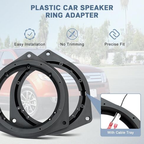 6.5 Inch Hollow Speaker Spacer Adapter with Foam Rings,Car Door Speaker Spacers Compatible with Toyota Corolla RAV4 Yaris Sienna 4Runner Scion Audio Baffle Mount Hole Center Dist 5.16" in Saudi Arabia