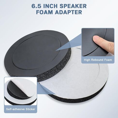 6.5 Inch Hollow Speaker Spacer Adapter with Foam Rings,Car Door Speaker Spacers Compatible with Toyota Corolla RAV4 Yaris Sienna 4Runner Scion Audio Baffle Mount Hole Center Dist 5.16" in Saudi Arabia