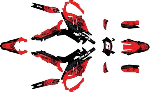 Graphics Kit for SurRon Ultra Bee (All Years) NIGHTCITY Series Red 09 Mil - Dirt bike Custom Racing Graphics Decals Stickers Kit, no-plastics in Saudi Arabia