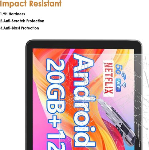 واقي شاشة مكون من قطعتين متوافق مع CUPEISI CP31M Android 15 Tablet 10 بوصة، زجاج مقسى [وضوح HD] [9 صلابة] [مضاد للخدش] [سهل التركيب] [9.37 بوصة × 6.18 بوصة، 238 مم × 157 مم] in Kuwait