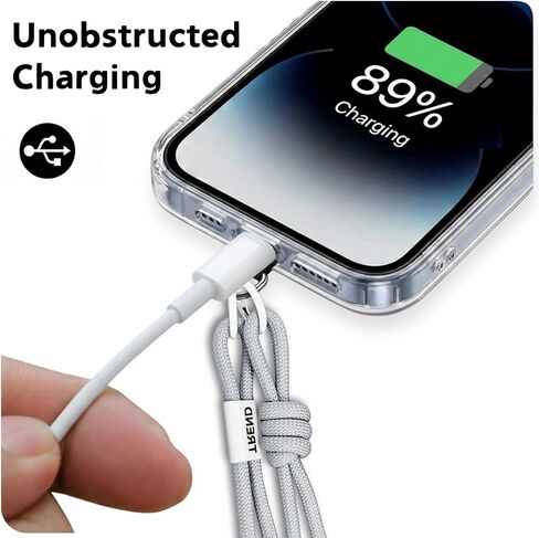 2 Pack Phone Lanyard Hands Free Crossbody Neck Rope for Teachers Travel Anti Drop Cell Phone Strap with Durable Pads Black Grey in Kuwait