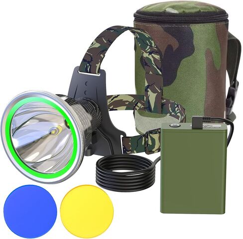 Coon Hunting Lights High Power LED Headlamp Super Bright High Lumens 11000mAh Rechargeable Headlight Waterproof Head Spotlight Torch for Fishing Camping in Saudi Arabia