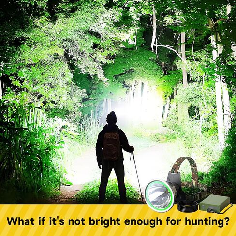 Coon Hunting Lights High Power LED Headlamp Super Bright High Lumens 11000mAh Rechargeable Headlight Waterproof Head Spotlight Torch for Fishing Camping in Saudi Arabia