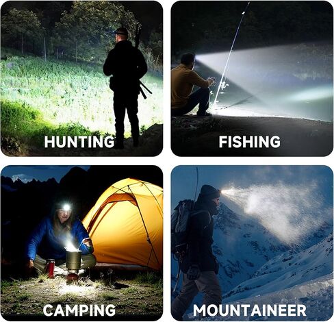 Coon Hunting Lights High Power LED Headlamp Super Bright High Lumens 11000mAh Rechargeable Headlight Waterproof Head Spotlight Torch for Fishing Camping in Saudi Arabia