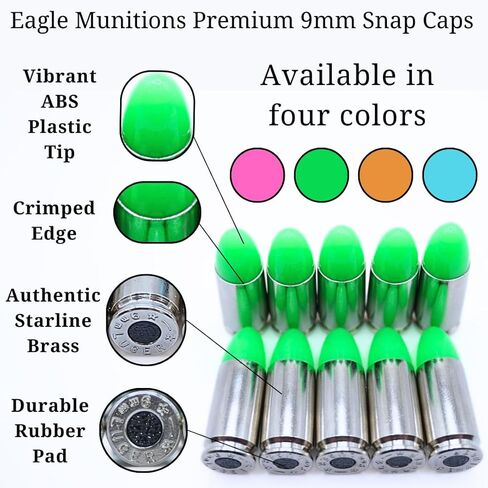 Premium American Made 9mm Snap Caps - Non CNC - Dry Fire Rounds - Dummy Rounds - Training Rounds in Saudi Arabia