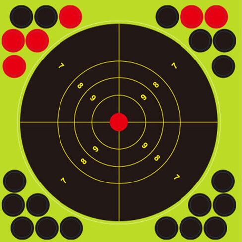 أهداف إطلاق النار المتناثرة مقاس 8 × 8 بوصة - أهداف تفاعلية مع ملصقات متفجرة وتصحيحية فلورسنت - مصممة لتدريبات الرماية وممارسة الهدف - للاستخدام الداخلي والخارجي (25 حزمة) in Kuwait