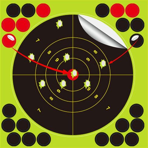 أهداف إطلاق النار المتناثرة مقاس 8 × 8 بوصة - أهداف تفاعلية مع ملصقات متفجرة وتصحيحية فلورسنت - مصممة لتدريبات الرماية وممارسة الهدف - للاستخدام الداخلي والخارجي (25 حزمة) in Kuwait