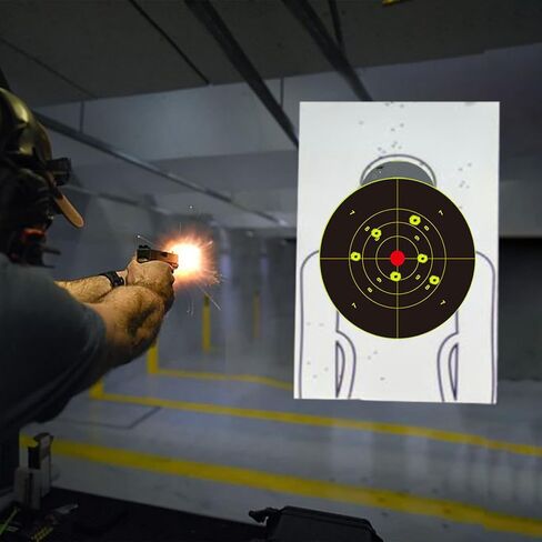 أهداف إطلاق النار المتناثرة مقاس 8 × 8 بوصة - أهداف تفاعلية مع ملصقات متفجرة وتصحيحية فلورسنت - مصممة لتدريبات الرماية وممارسة الهدف - للاستخدام الداخلي والخارجي (25 حزمة) in Kuwait