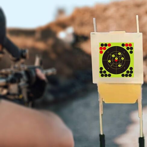 أهداف إطلاق النار المتناثرة مقاس 8 × 8 بوصة - أهداف تفاعلية مع ملصقات متفجرة وتصحيحية فلورسنت - مصممة لتدريبات الرماية وممارسة الهدف - للاستخدام الداخلي والخارجي (25 حزمة) in Kuwait