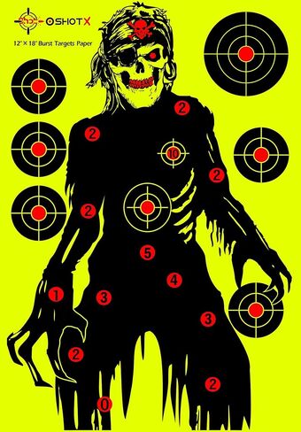 Shooting Targets Splatter - 12 x18 inch Reactive Self Adhesive Silhouette Target Paper for Range - Easily See Shots Burst Bright Fluorescent Points in Saudi Arabia