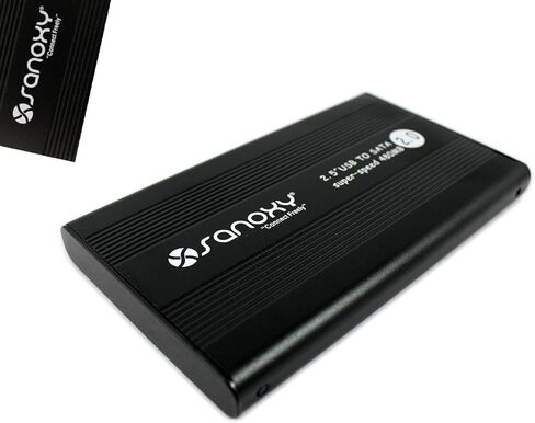 حافظة SANOXY USB 2.0 خارجية مقاس 2.5 بوصة لأجهزة الكمبيوتر المحمول وأجهزة الكمبيوتر الشخصية وأجهزة Mac (SATA باللون الأسود) in Saudi Arabia