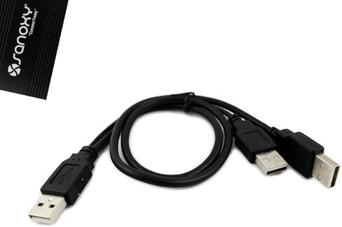 حافظة SANOXY USB 2.0 خارجية مقاس 2.5 بوصة لأجهزة الكمبيوتر المحمول وأجهزة الكمبيوتر الشخصية وأجهزة Mac (SATA باللون الأسود) in Saudi Arabia